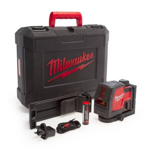 Нівелір лазерний лінійний акумуляторний MILWAUKEE, L4 CLL-301C (+micro-USB,1акум.Х3Аг,кейс)