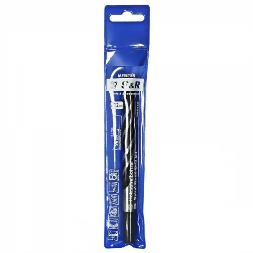 Свердло по дереву S&R Meister спіральне 12 х 150 мм