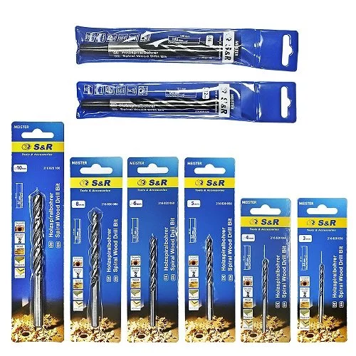 Свердло по дереву S & R спіральне 6 х 92 мм