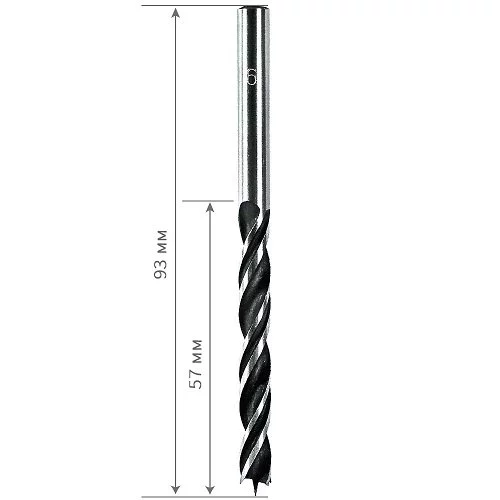 Свердло по дереву S & R спіральне 6 х 92 мм