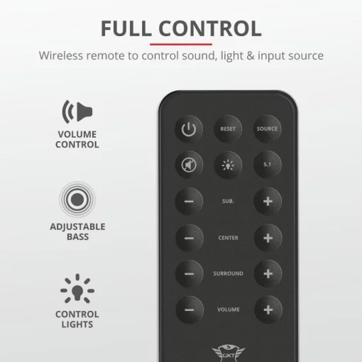 Акустична система Trust GXT 658 Tytan 5.1, 90Вт, AUX, чорний