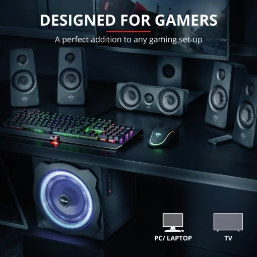 Акустична система Trust GXT 658 Tytan 5.1, 90Вт, AUX, чорний