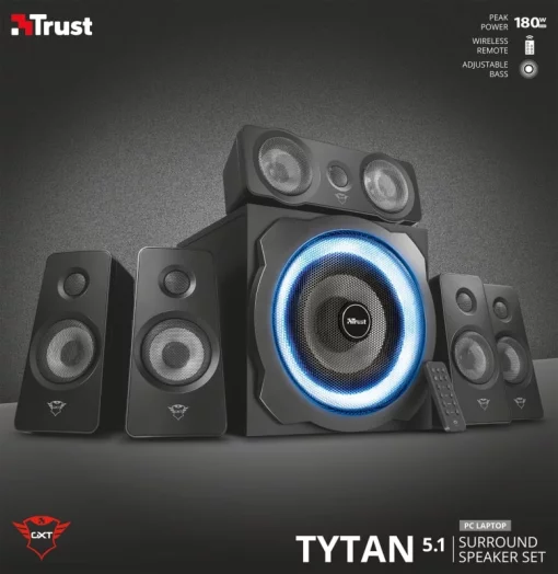 Акустична система Trust GXT 658 Tytan 5.1, 90Вт, AUX, чорний
