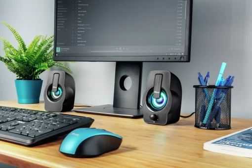 Акустична система Trust Gemi 2.0, USB/AUX, RGB, чорний