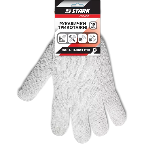 Рукавички Stark White 3 нитки 10 пар