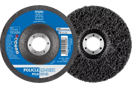 Круг зачисний 125*22 пористий POLICLEAN  нерж. сталь