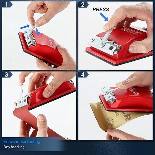 Набір шліфувального паперу з ручним шліфувальним блоком S&R 93х230 мм