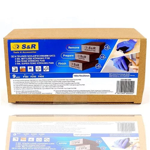 Набір губок шліфувальних S&R 9шт. 100 х70 х 25 мм