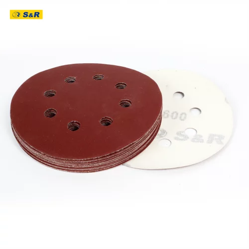 Набір шліфувального паперу S&R 8 отворів 125 мм 120 шт