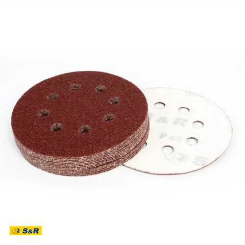 Набір шліфувального паперу S&R 8 отворів 125 мм 120 шт