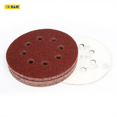 Набір шліфувального паперу S&R 8 отворів 125 мм 120 шт