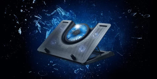 Підставка для ноутбука Trust GXT 1125 Quno, до 17.3", BLUE LED, чорний