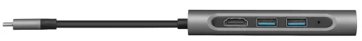 Хаб Trust Dalyx 7-IN-1 USB-С > 2xUSB-А 3.2/USB-С/HDMI/Ehernet/SD/microSD, Алюміній, 0.25м, Сірий