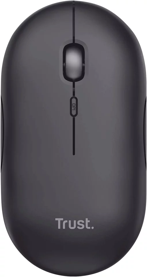 Миша Trust Puck Rechargeable,  Ultra-Thin,  BT/WL,  Silent,  чорний
