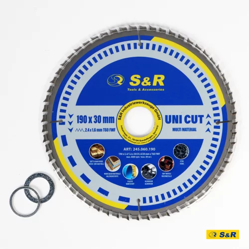 Диск пиляльний універсальний S&R UniCut Meister FWF 190х30х2, 4 мм