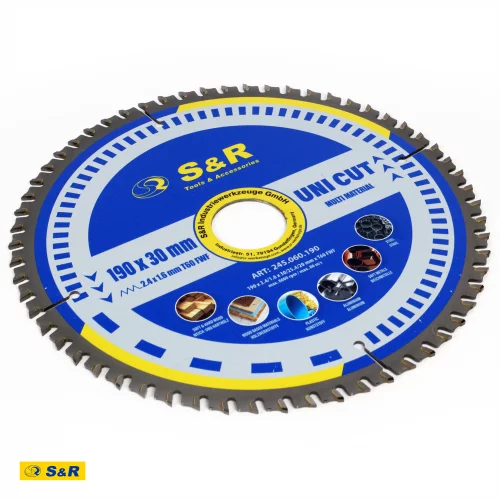 Диск пиляльний універсальний S&R UniCut Meister FWF 190х30х2, 4 мм