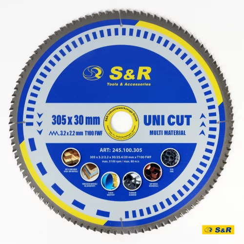 Диск пиляльний універсальний S&R UniCut Meister FWF 305х30х3,2 мм