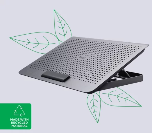 Підставка для ноутбука Trust Exto ECO, до 16", 2xUSB-A, сірий