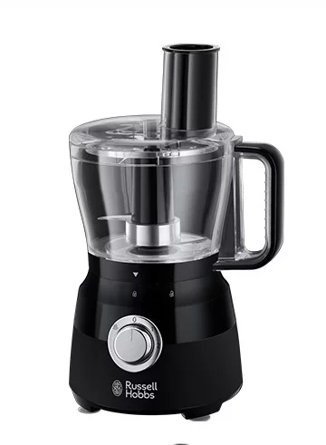 Кухонна машина Russell Hobbs Matte Black 600Вт, чаша-пластик, корпус-пластик, насадок-9, чорний