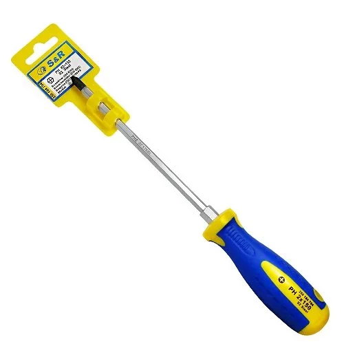 Викрутка S & R серії S2 з профілем PH2 х 150мм посилене шестигранний жало