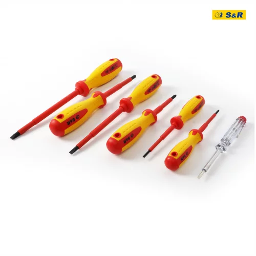 Набір діелектричних викруток S & R 7 шт з тестером