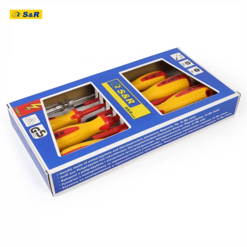 Набір діелектричних викруток S & R 7 шт з тестером