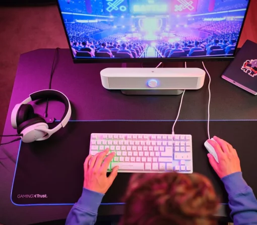 Акустична система Trust GXT 619 Thorne Саундбар, USB/AUX,  RGB, білий