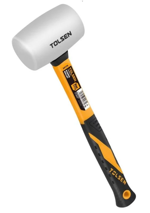 Киянка гумова Tolsen 225г 30мм руків'я скловолокно