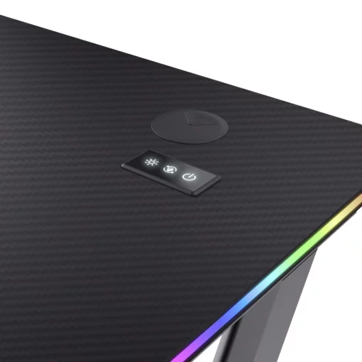 Стіл Trust GXT 709W LUMINUS, (120х74см), RGB, чорний