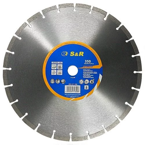 Диск відрізний алмазний S & R Meister сегментний по бетону 350 мм.