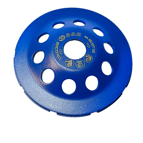 Чашка алмазна S&R Tempo 125 х 22,2 мм однорядна шліфувальна по бетону