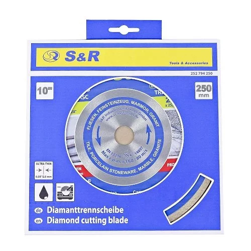 Диск алмазний S&R CORONA 250 x 1,6 х 25,4 керамограніт