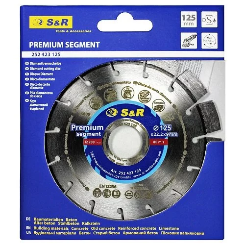 Диск алмазний S & R Premium Segment 125х22,2 мм