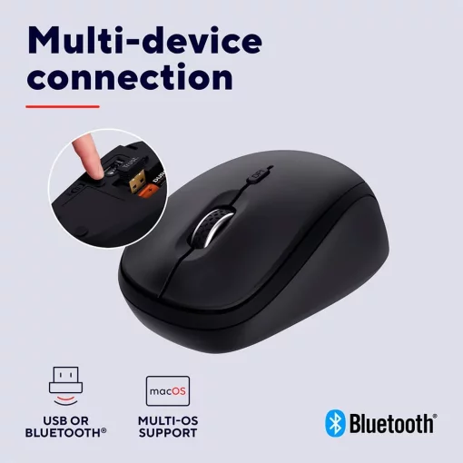 Миша Trust Yvi+ Compact Multi-Device, WL/BT/USB-A, чорний