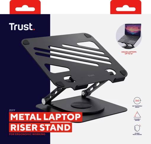 Підставка для ноутбука Trust Zeff Metal, до 16", сірий