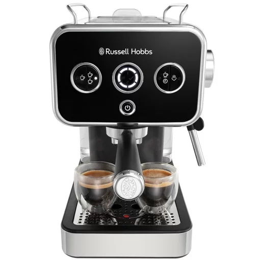 Кавоварка Russell Hobbs ріжкова Distinctions 1.1л, мелена + чалди, чорно-сріблястий
