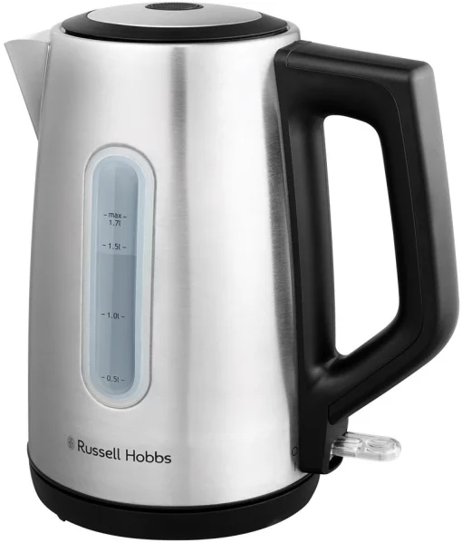 Електрочайник Russell Hobbs Heaton, 1.7л, нержавіюча сталь, сріблясто-чорний