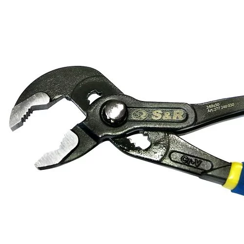 Переставні кліщі S & R 240x30 мм з кнопкою фіксації