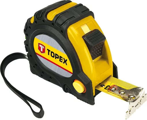 Рулетка TOPEX, 3мx19мм, з фіксатором змотування, магніт
