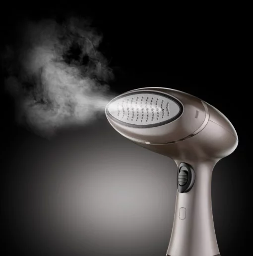 Відпарювач Russell Hobbs компактний Steam Genie Aroma, 1800Вт, 200мл, постійна пара - 32гр, керам. підошва, чорно-коричневий