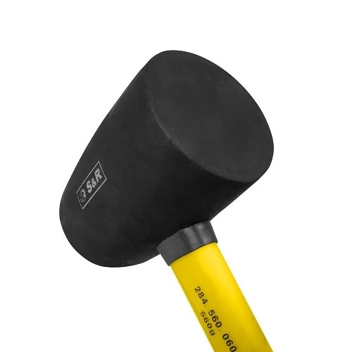 Молоток гумовий S & R 60ммх560г чорний