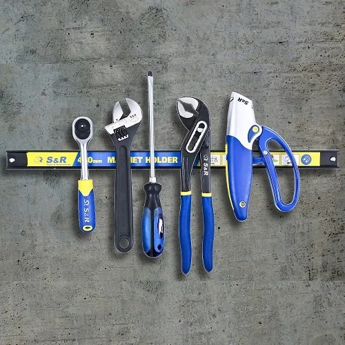 Набір магнітних тримачів S&R 5шт (2 планки + 3 гачка)