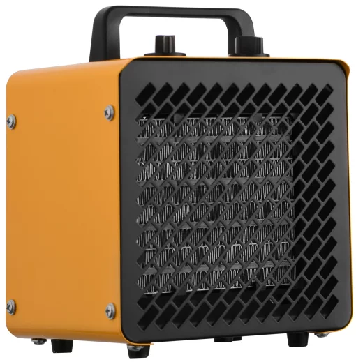 Теплова гармата електрична 2E Ceramic, 2кВт, 20м2, 142м3/год, керамічний нагрів. елемент (PTC), жовтий, 1.3кг