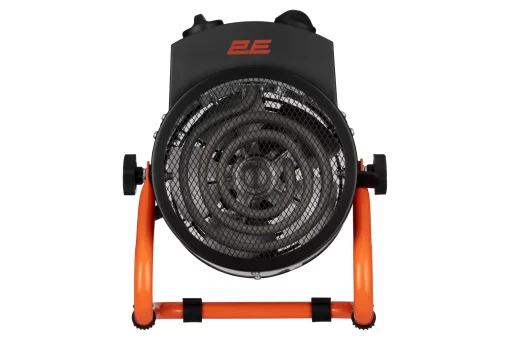 Теплова гармата електрична 2E Stainless, 2кВт, 20м2, 239м3/год, нагрів. елемент - нерж. сталь, IPX4, чорний, 3кг