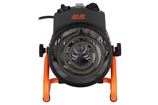 Теплова гармата електрична 2E Stainless, 2кВт, 20м2, 239м3/год, нагрів. елемент - нерж. сталь, IPX4, чорний, 3кг