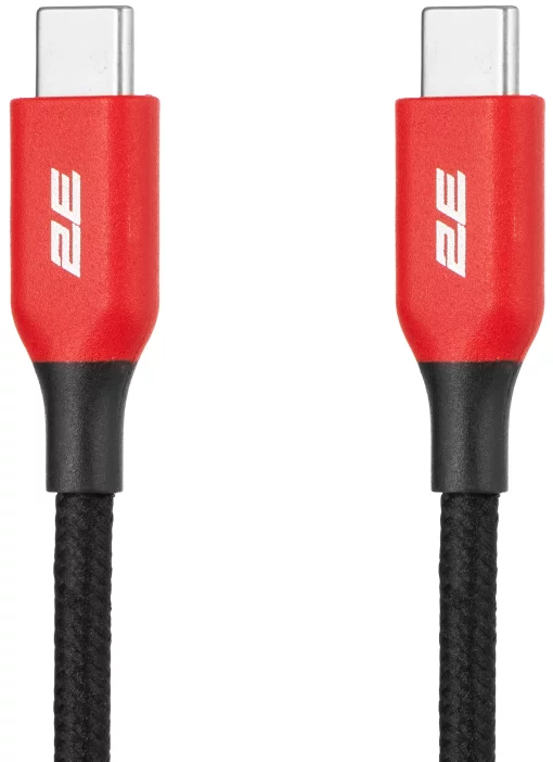 Кабель USB-C > USB-C заряджання/синхронізації 2E 1м, 100Вт Type-C, чорний