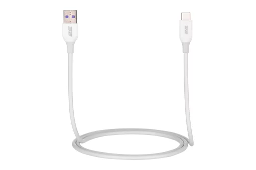 Кабель USB-A > USB-C заряджання/синхронізації 2E 1м, Type-C, Glow, білий