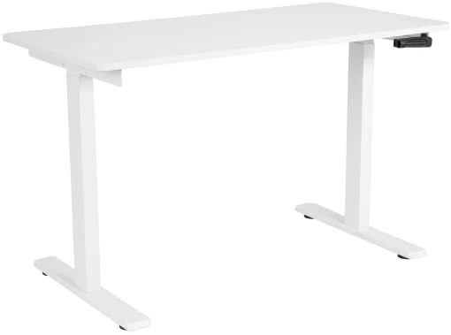 Стіл комп'ютерний 2E СЕ120W-MECHANIC, регулювання висоти, механіка,  72/120х120x60см, білий