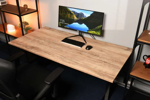 Стіл комп'ютерний 2E CE150WOLD-MOTORIZED, регулювання висоти, електропривід 220В, 62/128x150х75cм, Wood Old