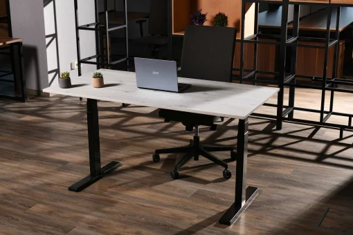 Стіл комп'ютерний 2E CE150WWHITE-MOTORIZED, регулювання висоти, електропривід 220В, 62/128x150х75cм, Wood White